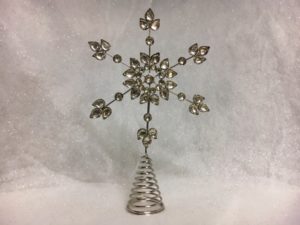 Silver Metal Crystal Christmas/XMAS Tree Topper