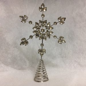 Silver Metal Crystal Christmas/XMAS Tree Topper