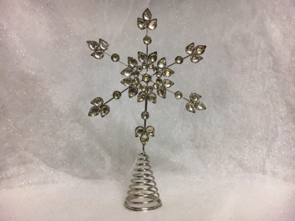 Silver Metal Crystal Christmas/XMAS Tree Topper
