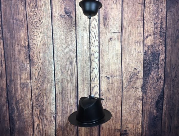 Metal Hanging Trilby Hat Ceiling Light