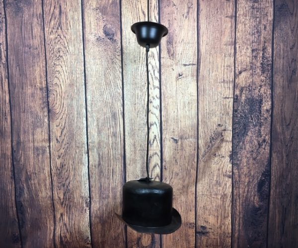 Metal Hanging Bowler Hat Ceiling Light